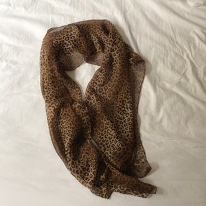 Scarf chiffon animal print tiger leopard